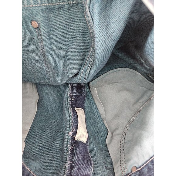 VTG Wrangler Made In USA Blue Green Hand Dyed Straight Leg Jeans Size 36 X 32 - Picture 11 of 11